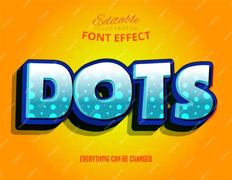 Premium Vector Dots Text Editable Font Effect