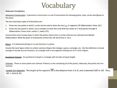 Ppt Basic Constructions Lesson Constructing An Equilateral