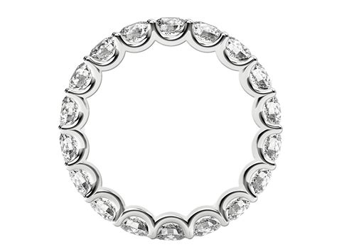 Round Cut Lab Grown Diamond Eternity Ring In K White Gold Cttw Fg