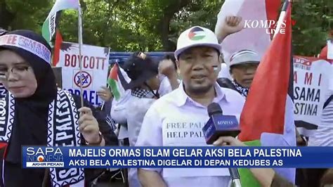 Majelis Ormas Islam Gelar Aksi Bela Palestina Di Depan Gedung Kedubes