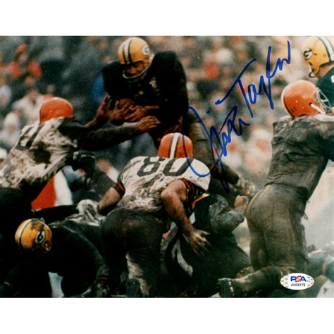 Jim Taylor Signed Packers 8x10 Photo (PSA COA) | Pristine Auction