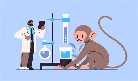 premium vector scientist  experiments  lab veterinary worker