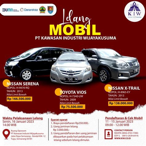 Info Lelang Mobil Guys Kawasan Industri Wijayakusuma