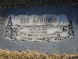 Leander A Lee Hurst 1887 1980 Mémorial Find a Grave