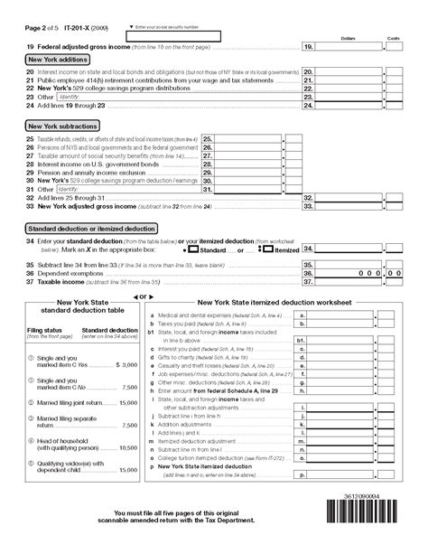 Form It X Fill In Amended Resident Income Tax Return Long