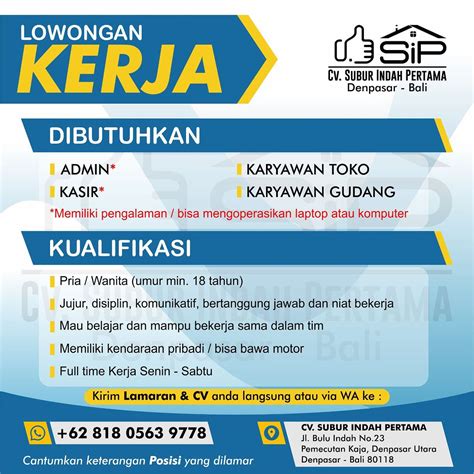 Lowongan Kerja Sebagai Admin Kasir Karyawan Toko Karyawan Gudang