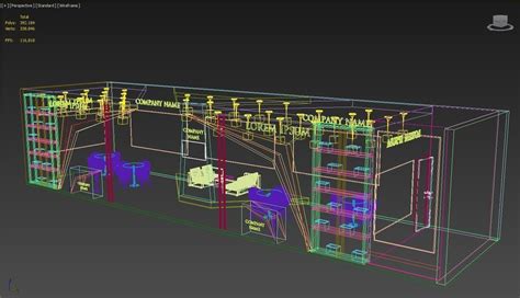 Booth Exhibition Stand Stall X M Height Cm Side Open D Model