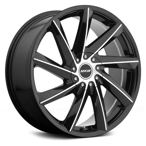 Mkw® M115 Wheels Gloss Black With Machined Face Rims