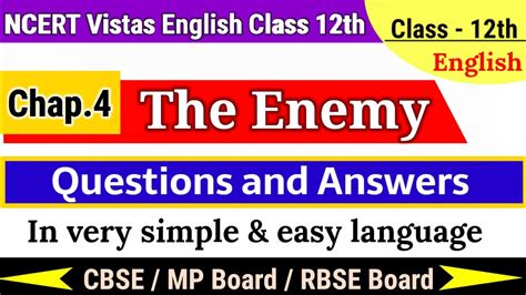 The Enemy Class Th Questions And Answers Vistas Book The Enemy