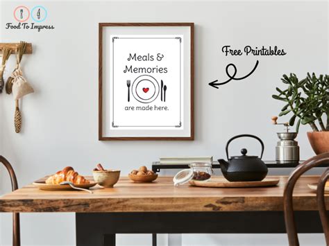 Meals And Memories Are Made Here Free Printable Food To Impress