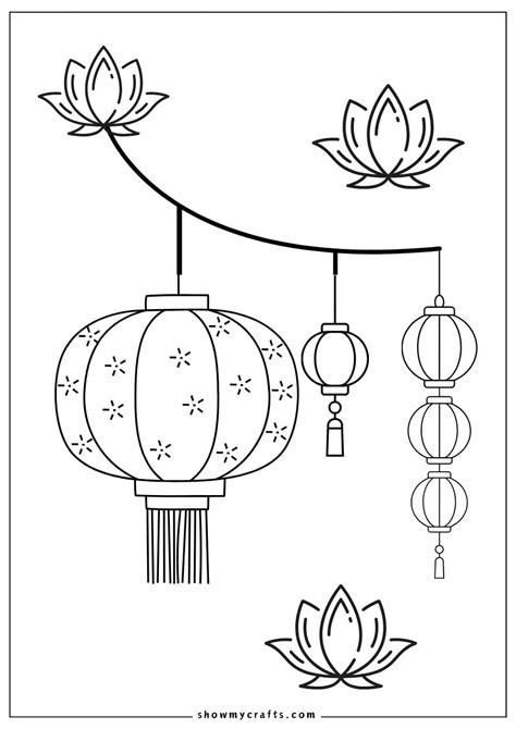 Chinese Lantern Coloring Page