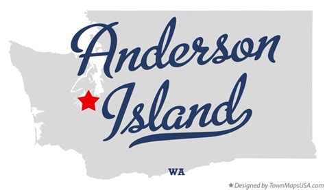 Map of Anderson Island, WA, Washington