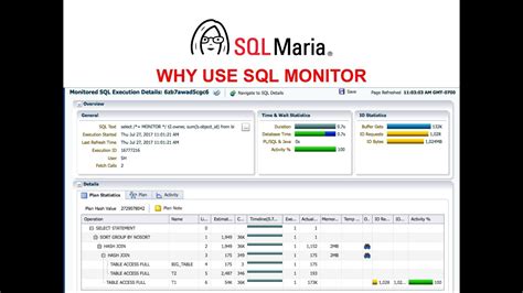 Using Sql Monitor To Interpret Execution Plans In Oracle Youtube