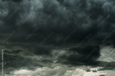 Storm clouds dramatic with black clouds and moody sky, Motion dark sky ...