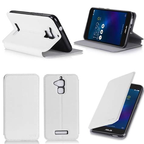 Xeptio Etui Luxe Asus Zenfone 3 MAX ZC520TL Blanc Avec Stand Housse