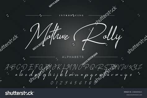 Best Alphabet Calligraphy Signature Brush Font Stock Vector (Royalty ...