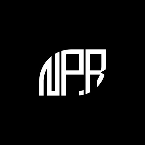 NPR letter logo design on BLACK background. NPR creative initials ...