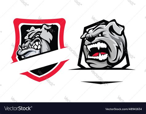 Bulldog logo design for esport team Royalty Free Vector