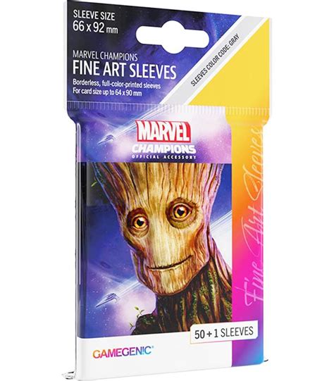 Gamegenic Marvel Champions Art Sleeves 66x92mm 50 Groot Mathom