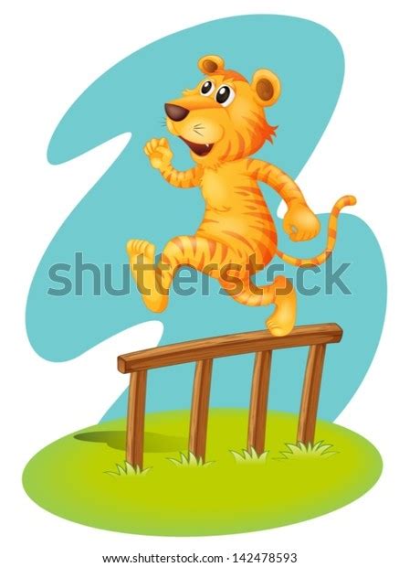 Tiger Jumping Over Log Over 1 Royalty Free Licensable Stock Vectors