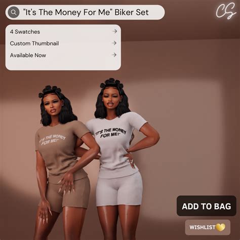 It S The Money For Me Biker Set CeceSims Xo In 2024 Sims 4 Sims