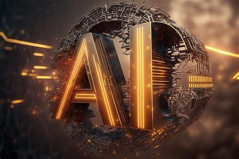 Premium Photo D Rendering Aiartificial Intelligence Wording Abstract