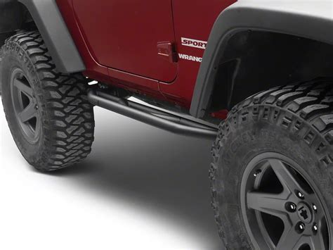 Jeep Licensed By Redrock Rock Sliders With Jeep Logo 07 18 Jeep Wrangler Jk 2 Door Redrock