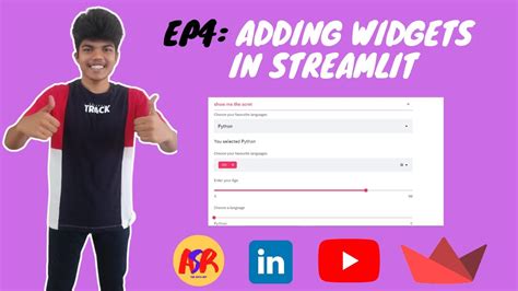 Ep4 Adding Widgets In Streamlit The Streamlit Basics Tutorial