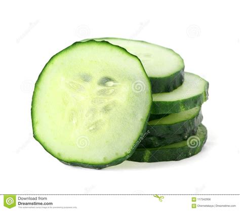 Slices Of Fresh Cucumber Stock Photo Image Of Cooking 117342956