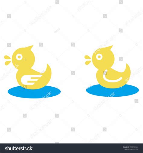 Yellow Rubber Duck Vector Illustration Cartoon Stock Vector (Royalty ...