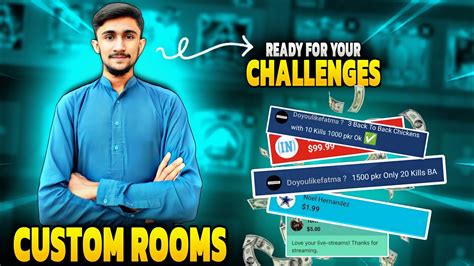 AAJ TIKTOKER YOUTUBER CUSTOM ROOMS AND READY FOR CHALLANGES PUBG