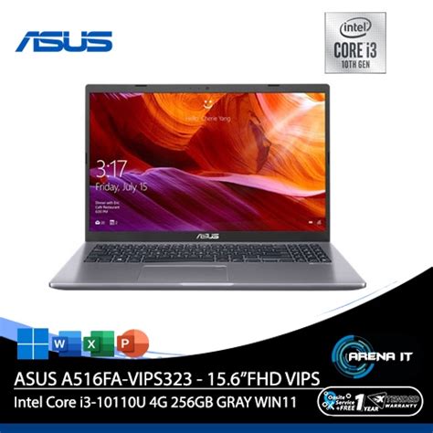 Jual ASUS VIVOBOOK 15 A516FA VIPS323 Intel Core I3 10110U RAM 4G SSD