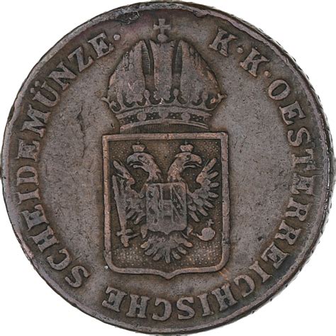 Coin Austria Franz Ii I Kreuzer Copper Km