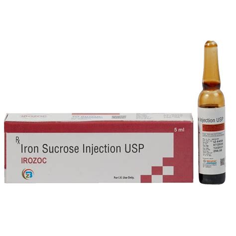 Mg Iron Sucrose Injection Usp Packaging Type Box Dose Ml At