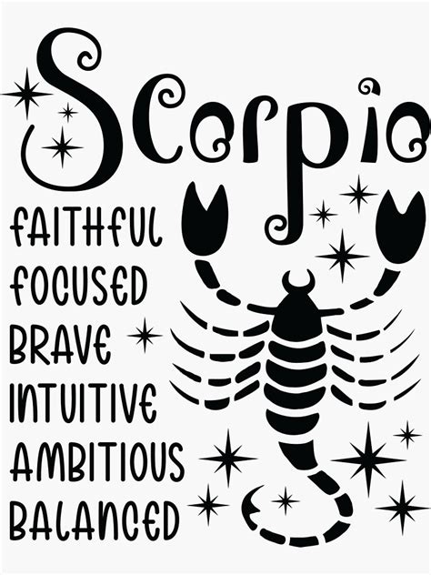 "Scorpio Positive Traits" Sticker for Sale by GeckoMerch | Redbubble