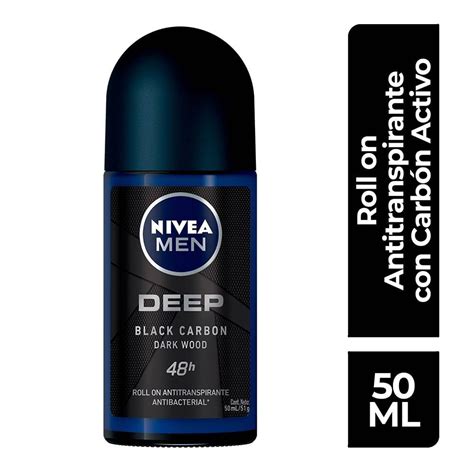 Antitranspirante NIVEA MEN Deep Darkwood Antibacterial Roll On 50 Ml