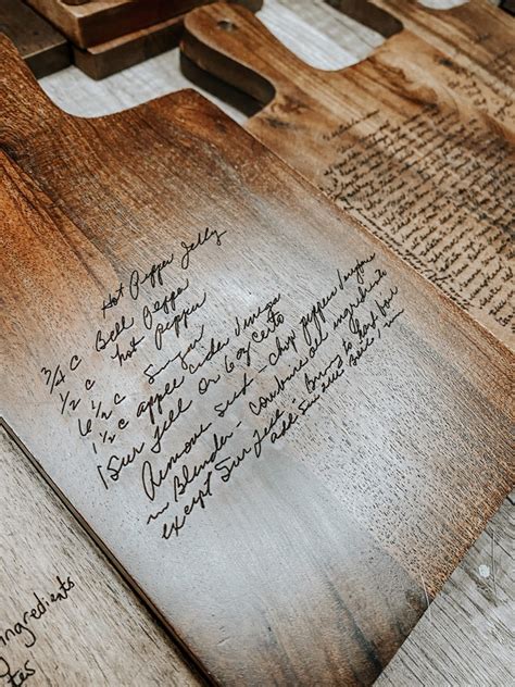 Handwritten Recipe Cutting Board I Grandma S Handwriting I Etsy