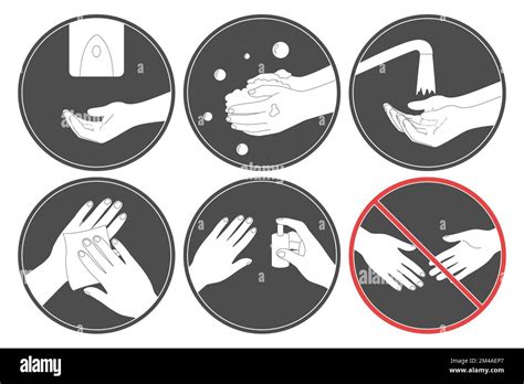 Set Of Personal Hygiene Symbols Vector Illustration Stock Vector Image