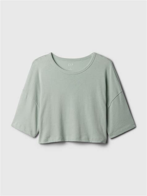 Oversized Cropped T Shirt Gap