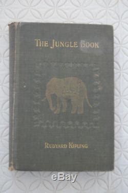 1894 The Jungle Book Rare 1st Printing Rudyard Kipling Antique Us First