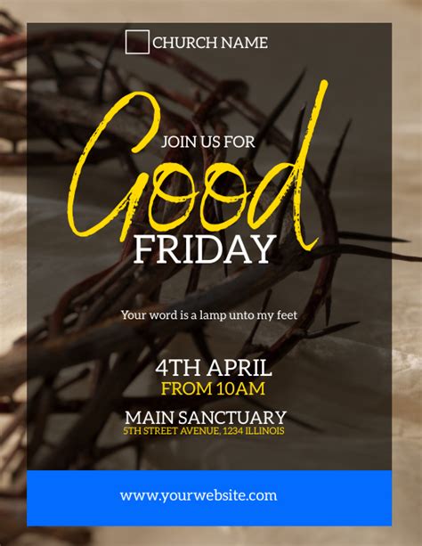 Good Friday Service Flyer Template Postermywall