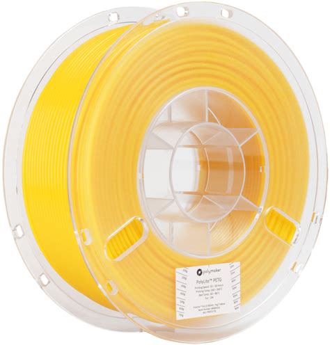 Polymaker PolyLite PETG Yellow Filament 1000g