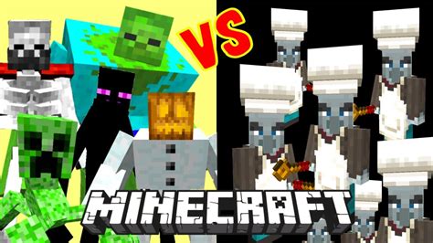 Vindicator Chef Vs Mutant Monsters In Minecraft Youtube