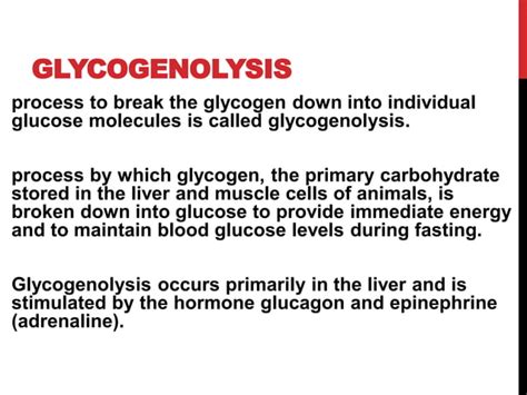 Glycogenolysis | PPT