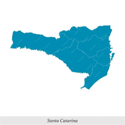 Mapa De Santa Catarina é Um Estado Do Brasil Com Mesorregiões Vetor