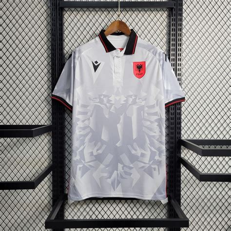 CAMISA SELEÇÃO ALBANIA II 23 24 TORCEDOR MACRON MASCULINA BRANCO