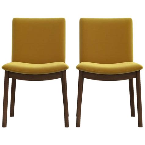 Ashcroft Furniture Co Valentine Mid Century Modern Furniture Style Gold Velvet Dining Chairs