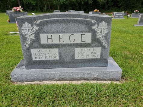 Henry Henderson Hege Memorial Find A Grave