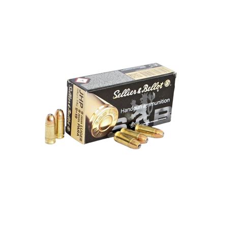 Amunicja 9mm Czeska S B Sellier Bellot Luger JHP 7 50g Opakowanie