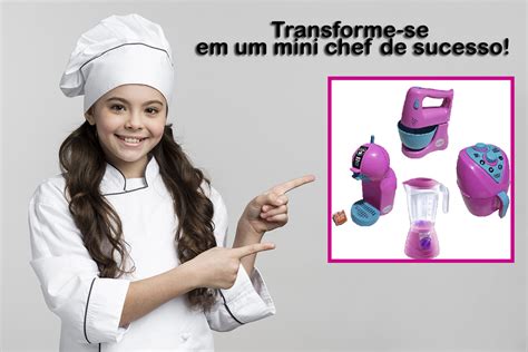 Kit Cozinha Infantil Caf Liquidificador Batedeira Air Fryer De